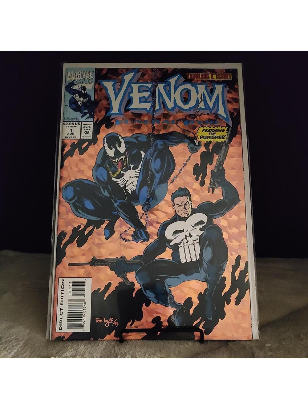 Venom: Funeral Pyre #1 (Aug, 1993) Punisher Holographic Foil Cover Marvel Comics